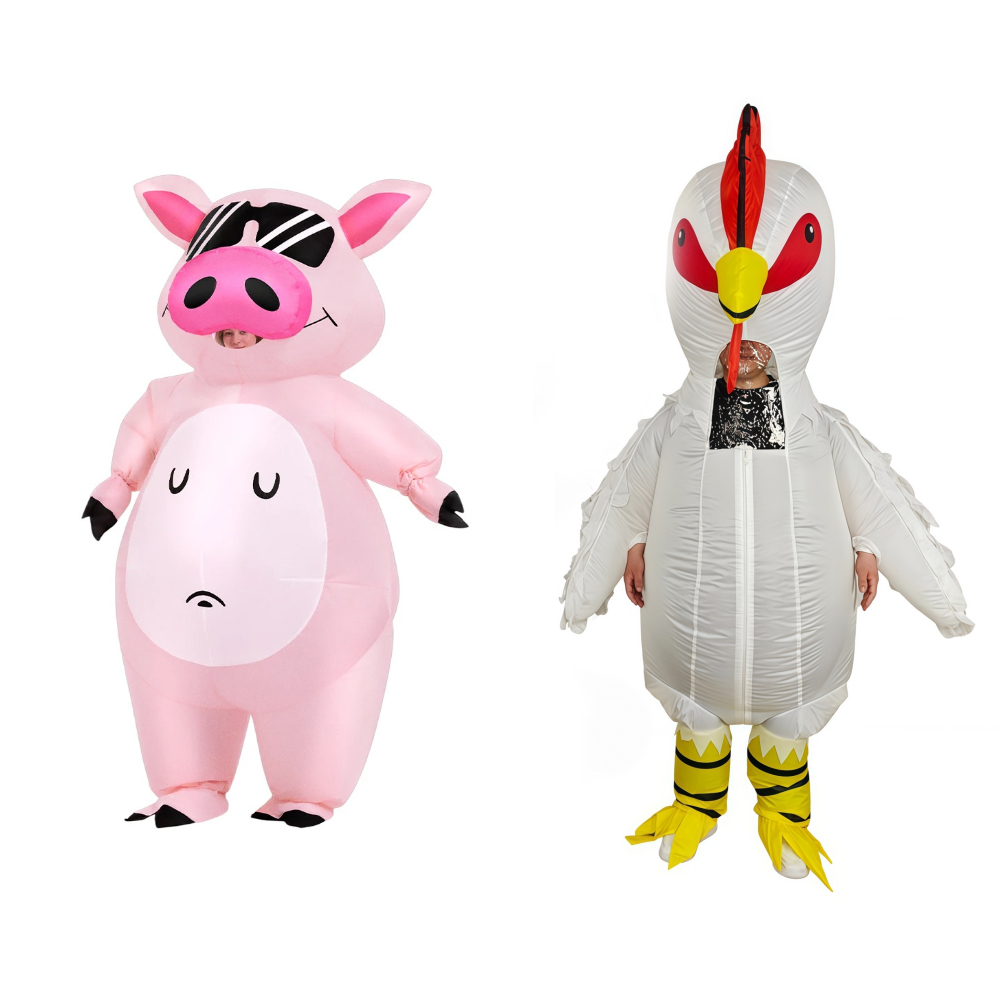Halloween Costume Adult - Costume Gonfiabile da Maialino Cartoon, Abito