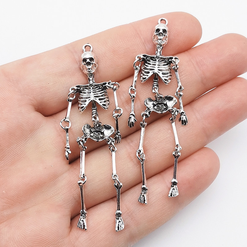 Halloween Skeleton Decoration - 2/5/10 pezzi ciondolo scheletro teschio retrò