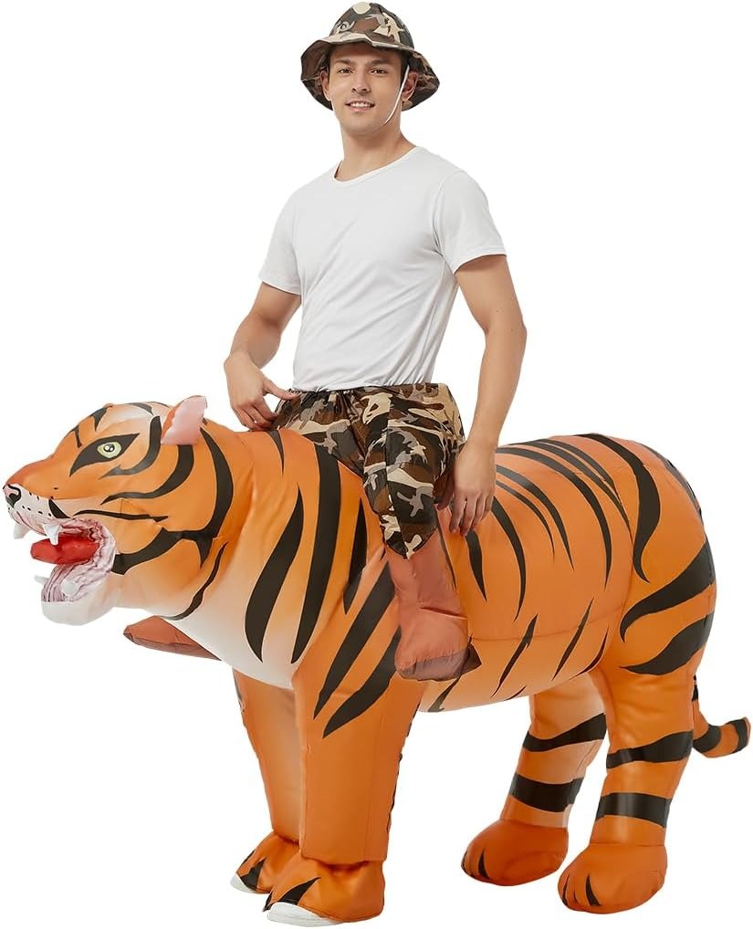 Halloween Costume Adult - Costume da tigre gonfiabile per adulti,