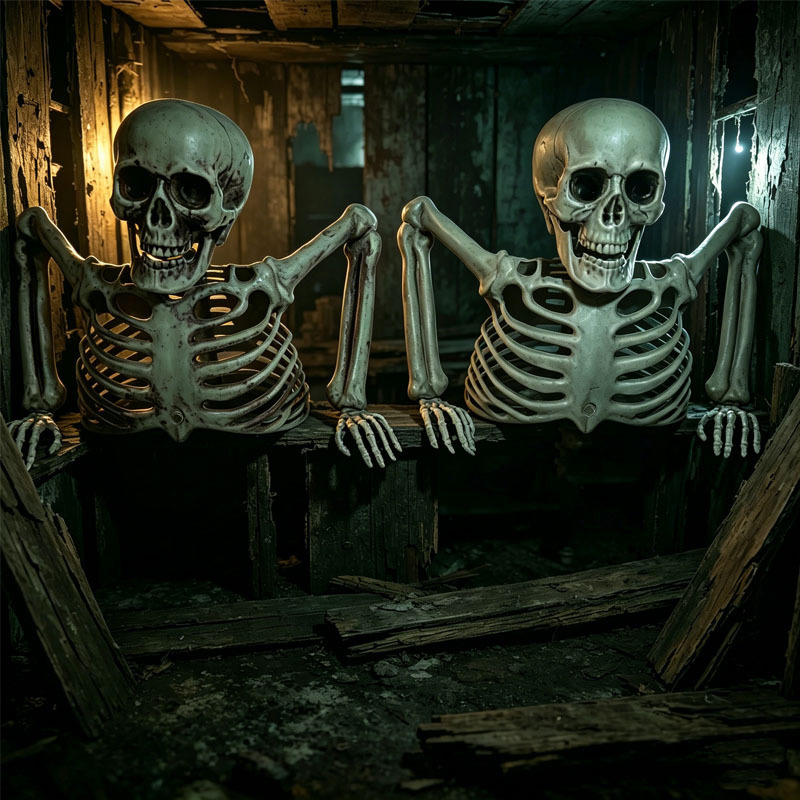 Halloween Skeleton Decoration - Ornamento a forma di teschio e