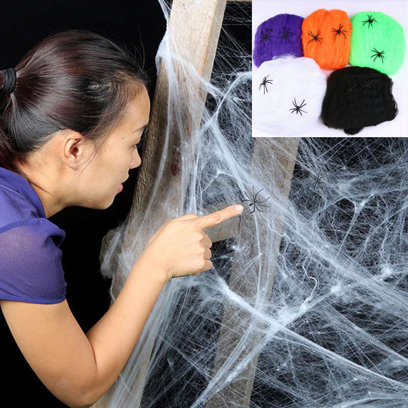 Spider Web Halloween Decoration - Puntelli per scene di feste spaventose