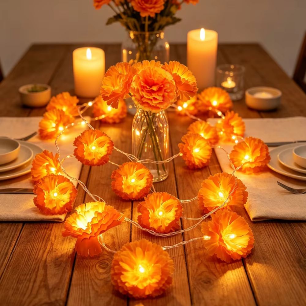 Luci LED a Forma di Calendula  - Halloween Led String Lights Orange recensione e prezzo