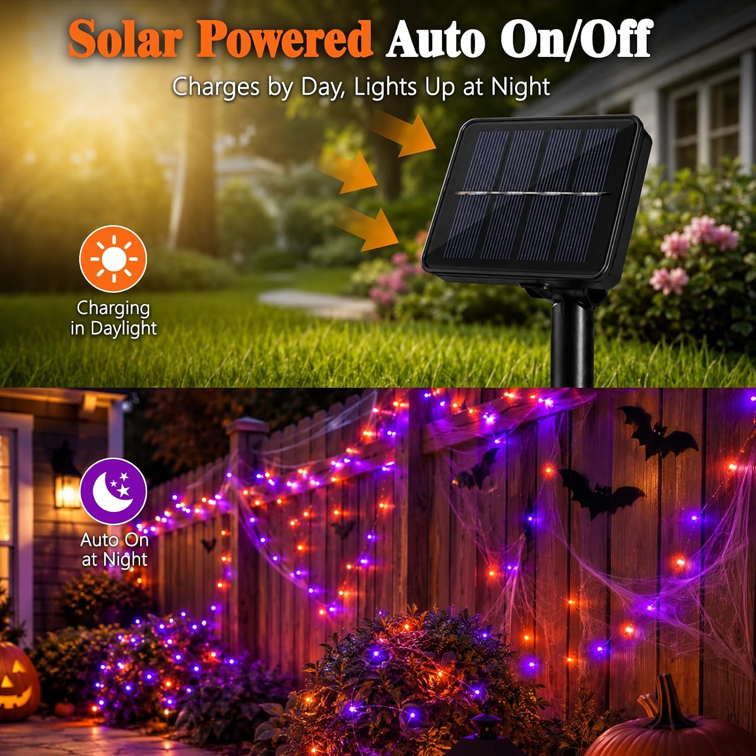 Luci a stringa LED solari in f - Halloween Led String Lights Orange recensione e prezzo