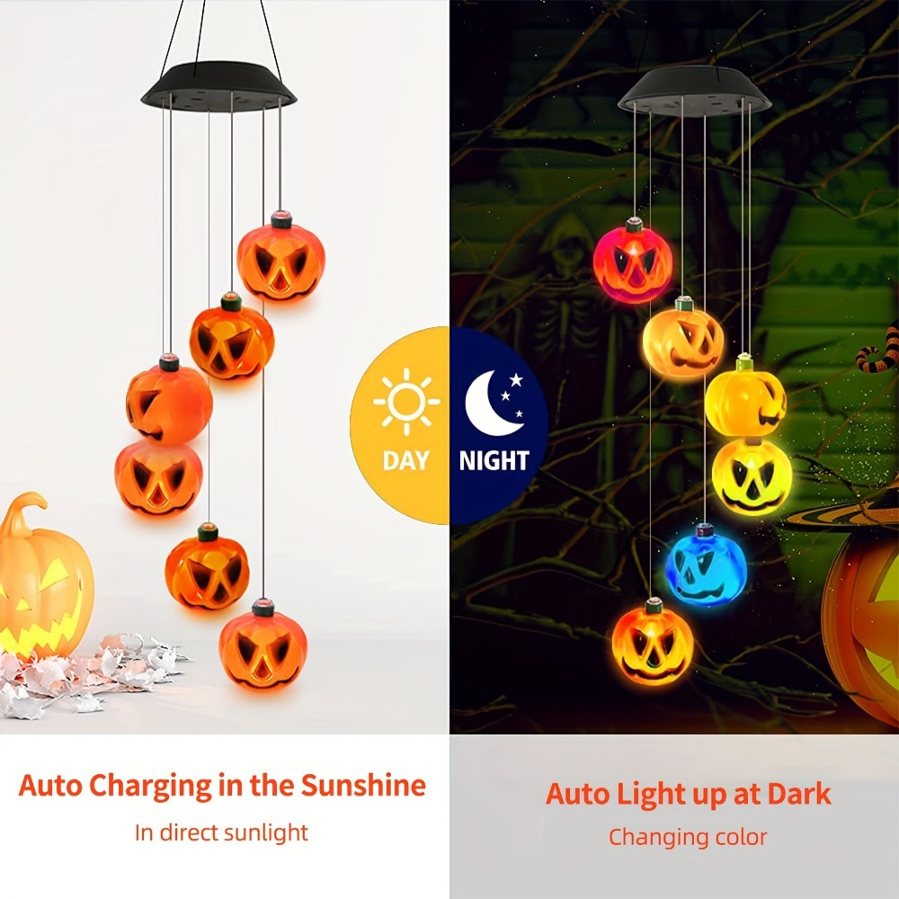 Campanelli a Vento a Forma di  - Halloween Pumpkin Decor Led recensione e prezzo