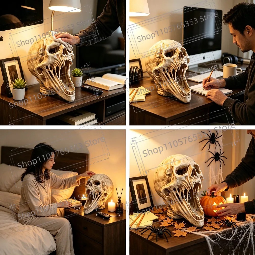 Statua Gotica di Teschio Urlan - Halloween Skeleton Decoration recensione e prezzo