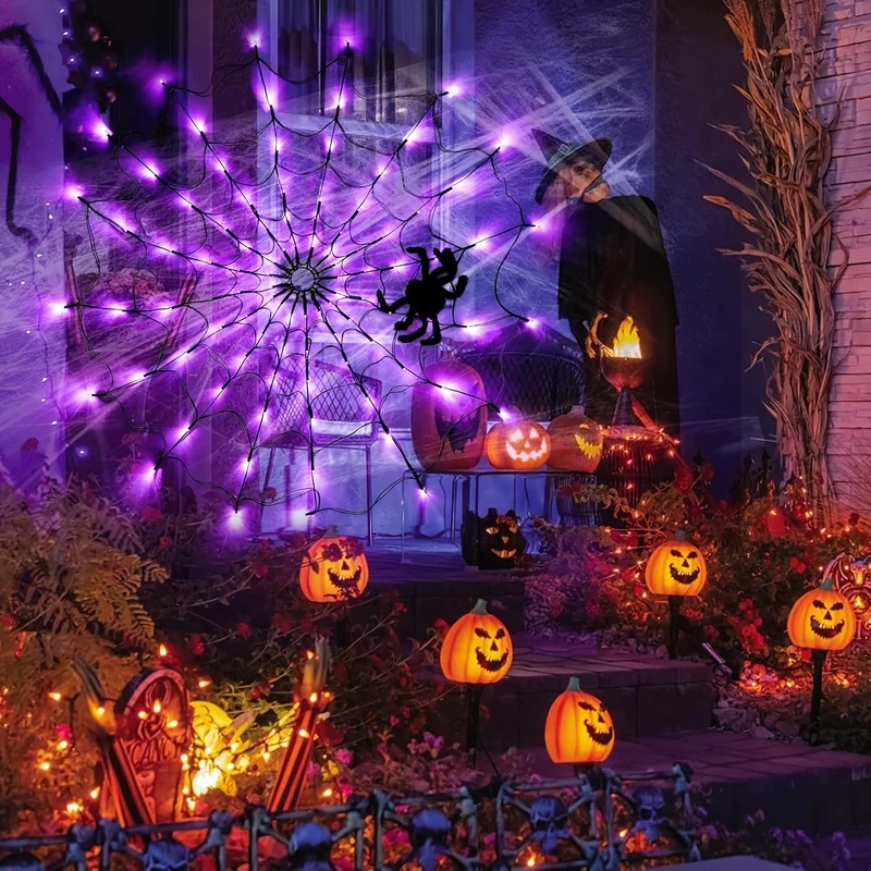 Luci a LED a forma di ragnatel - Halloween Led String Lights Orange recensione e prezzo