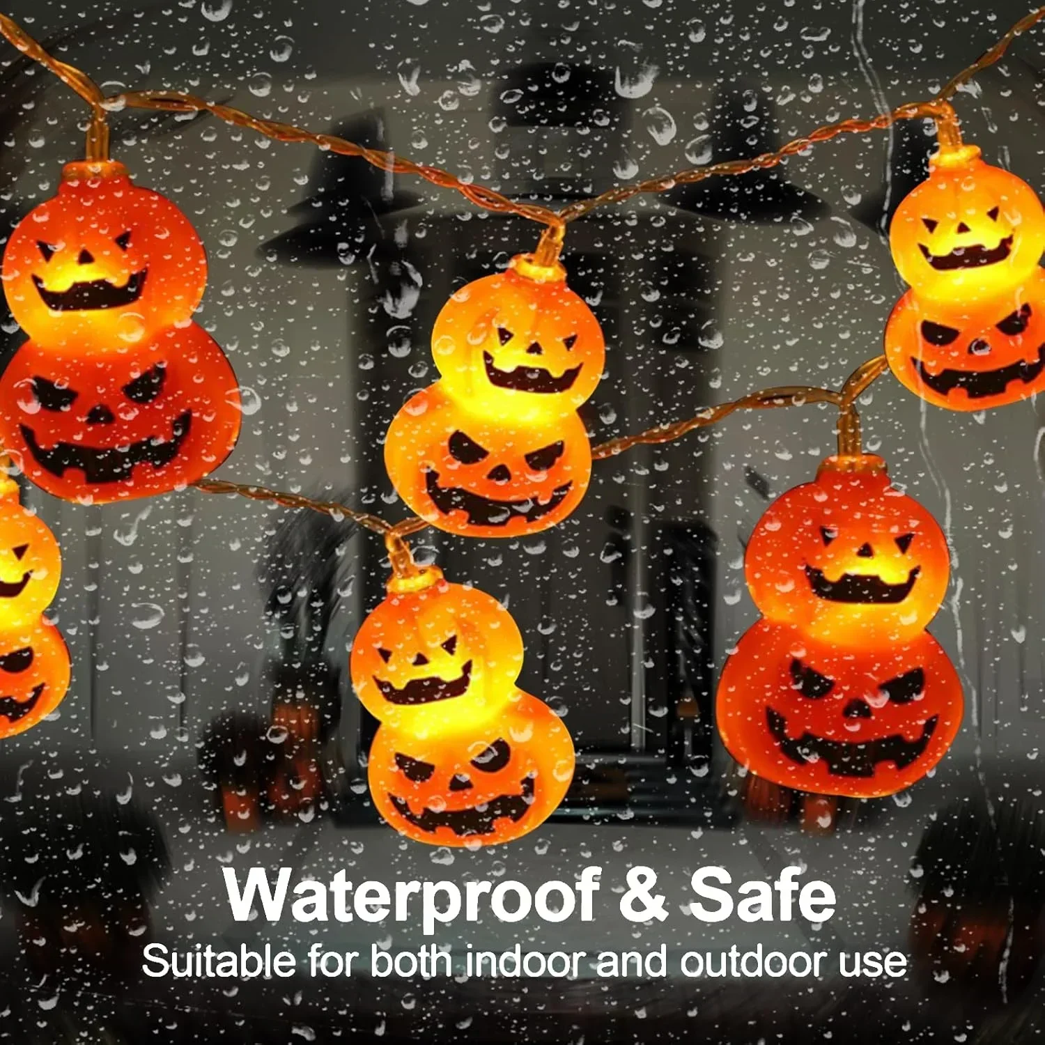 Luci a stringa a forma di Jack - Halloween Led String Lights Orange recensione e prezzo