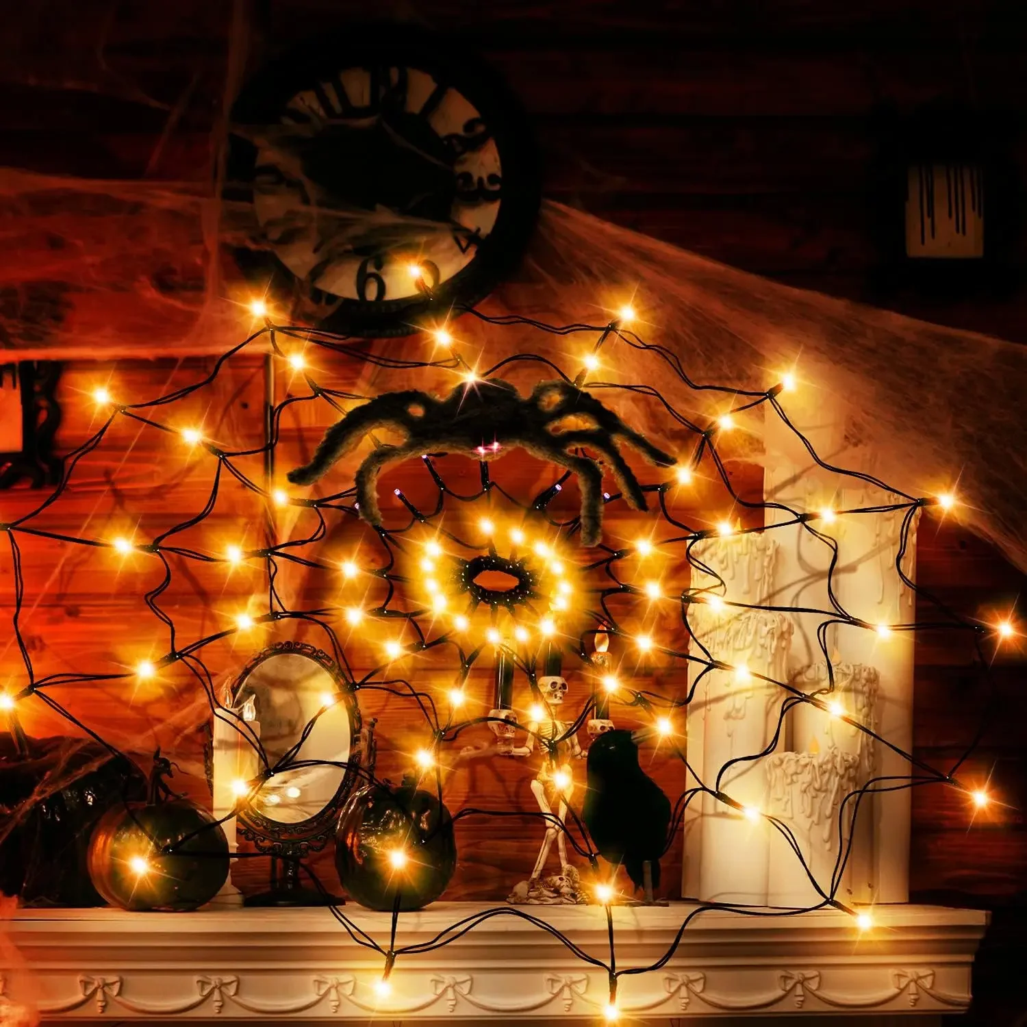 Luci LED a Forma di Ragnatela  - Spider Web Halloween Decoration recensione e prezzo