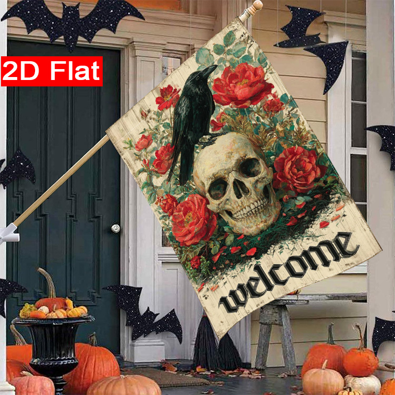 Bandiera da giardino a tema Ha - Halloween Skeleton Decoration recensione e prezzo
