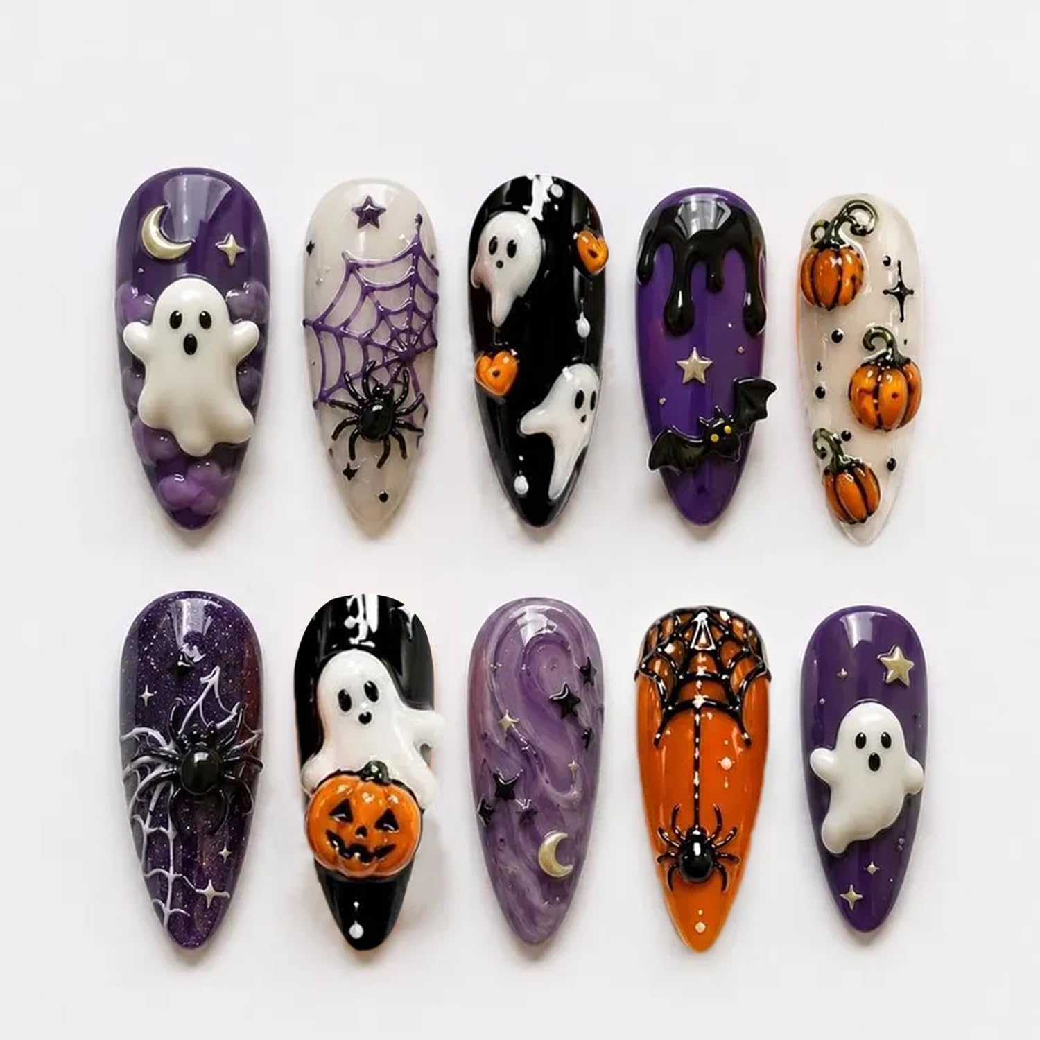 Unghie finte adesive per Hallo - Spider Web Halloween Decoration recensione e prezzo