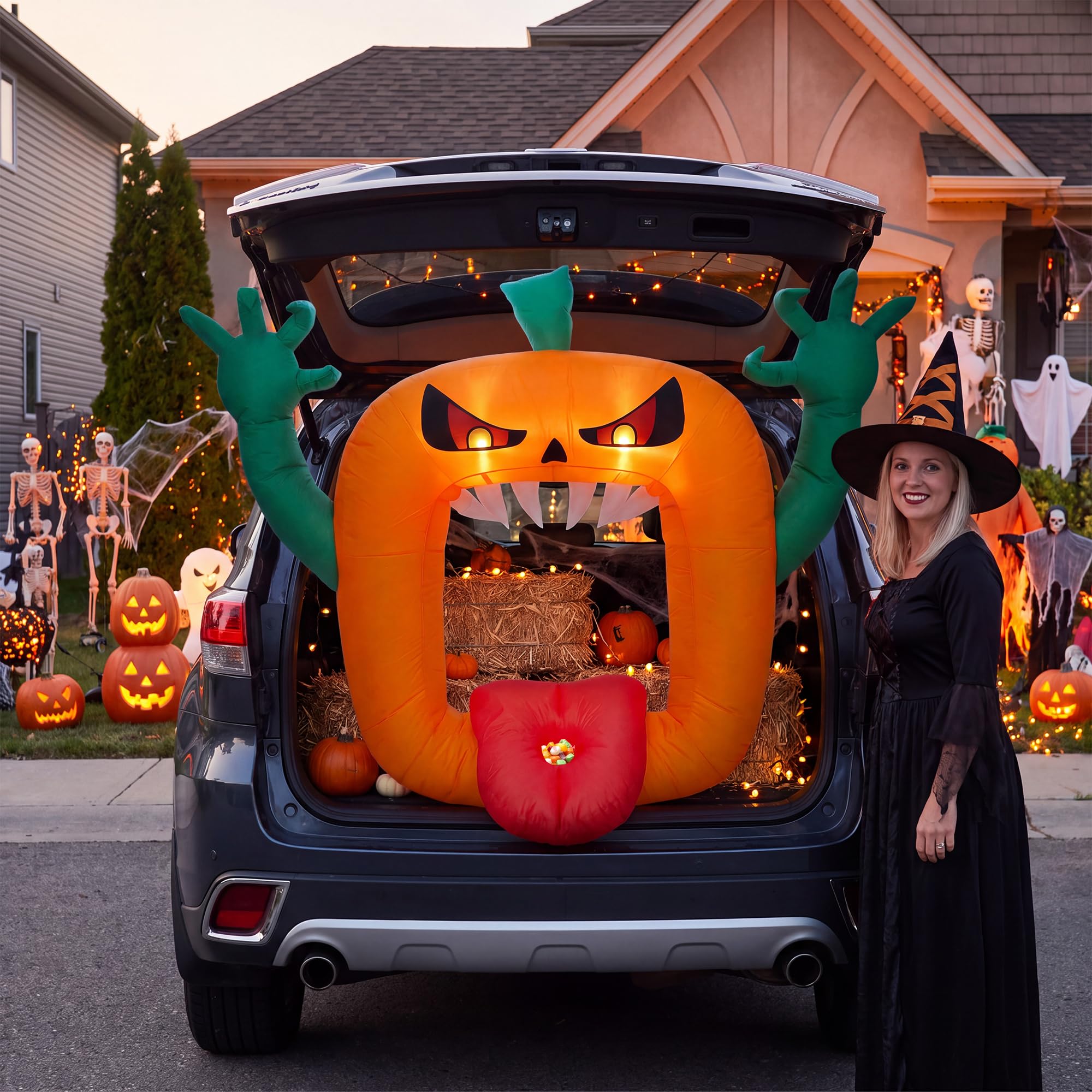Zucca gonfiabile a tema Hallow - Halloween Pumpkin Decor Led recensione e prezzo