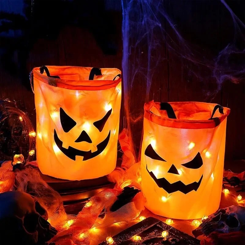 1-10PC Cesto di Halloween a fo - Halloween Pumpkin Decor Led recensione e prezzo